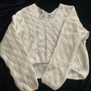 Waffle knit sweater